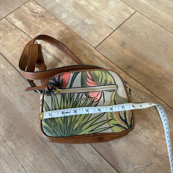 Nanette Lepore Floral Crossbody Bag Tropical Print Faux Leather Small Purse - Picture 4 of 4